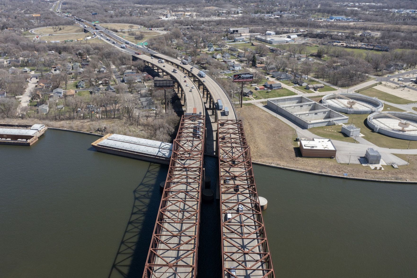 Interstate 80 bridge over the Des Plaines River